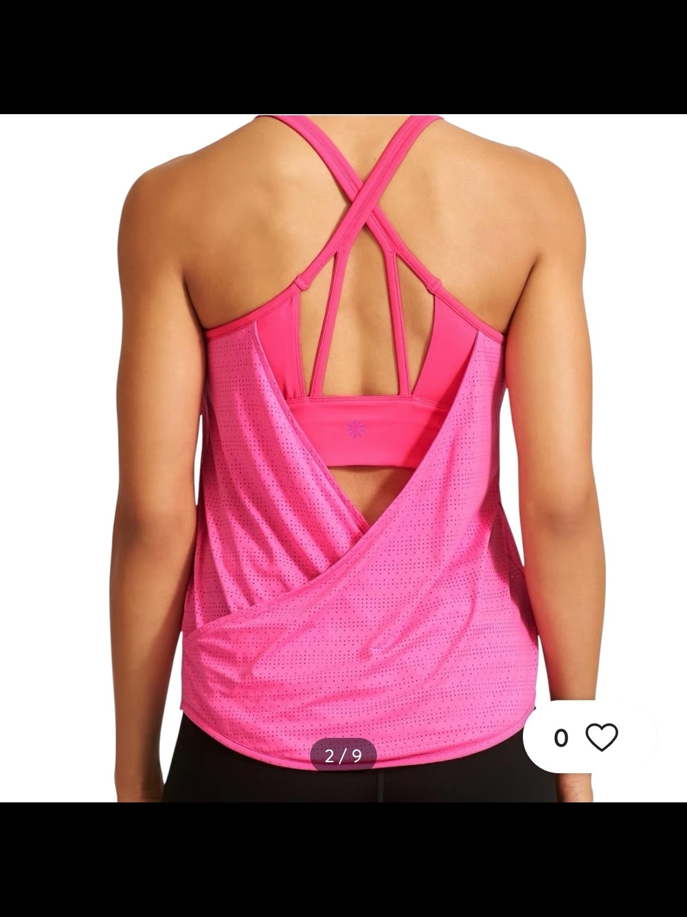 Athleta Women's Full Force Pink Cross-Back  Tank Top Size M